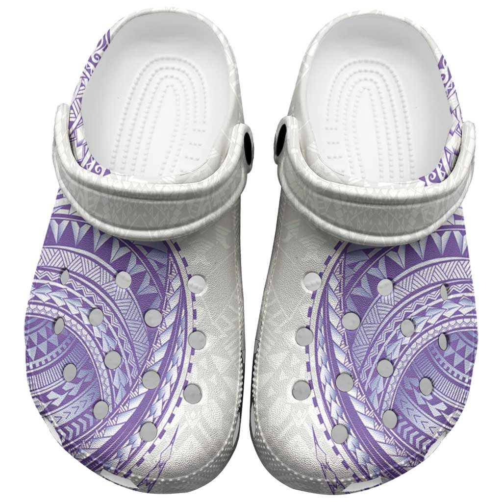 Traditional Polynesian Art Tattoos Clogs Shoes Purple Color - Polynesian Pride