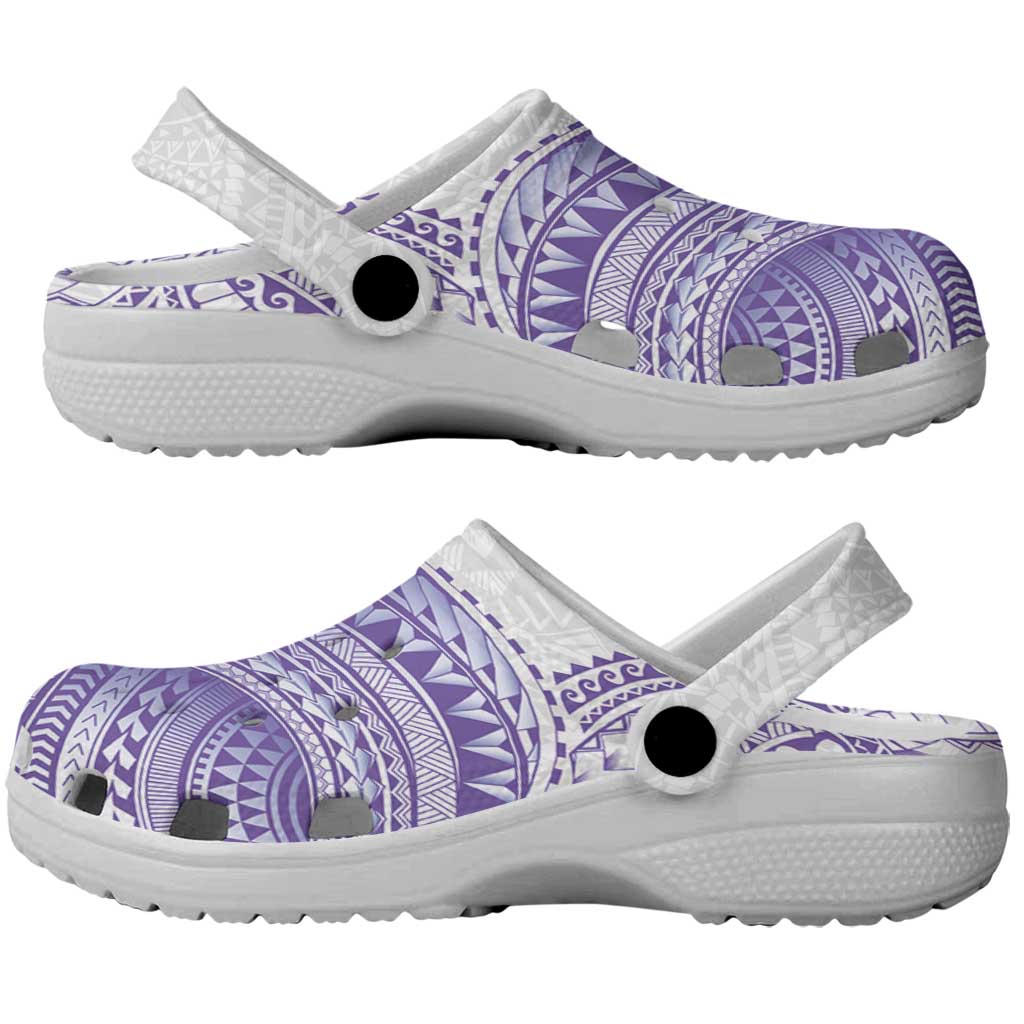 Traditional Polynesian Art Tattoos Clogs Shoes Purple Color - Polynesian Pride