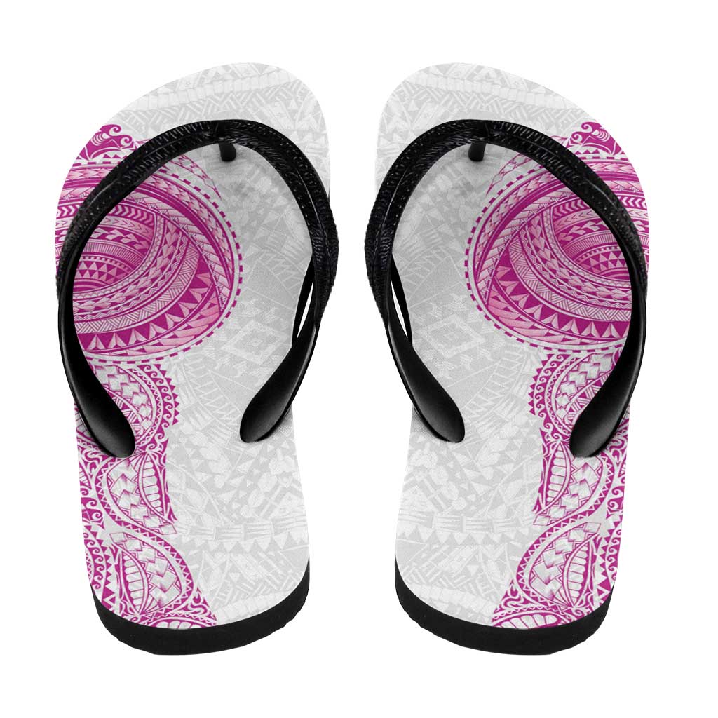 Traditional Polynesian Art Tattoos Flip Flops Pink Color - Polynesian Pride
