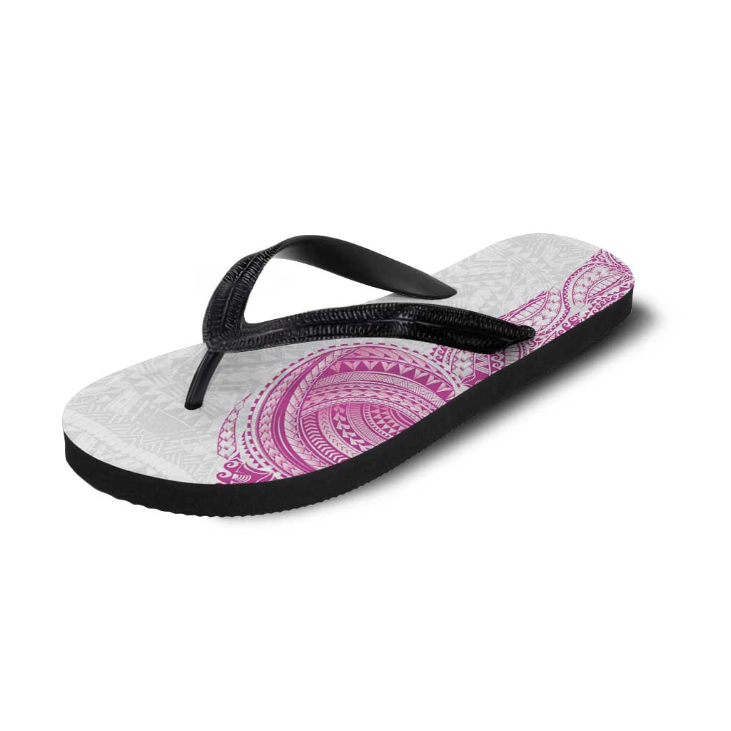 Traditional Polynesian Art Tattoos Flip Flops Pink Color - Polynesian Pride
