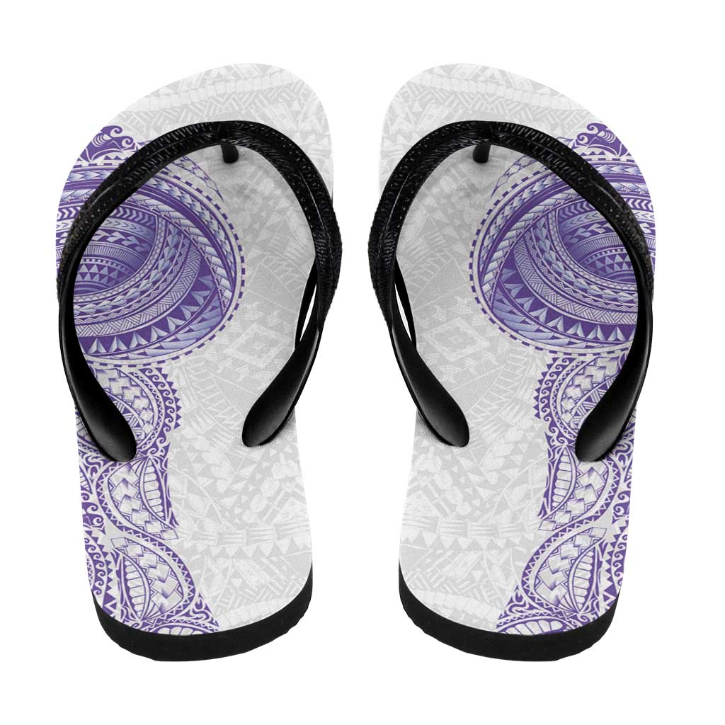 Traditional Polynesian Art Tattoos Flip Flops Purple Color - Polynesian Pride