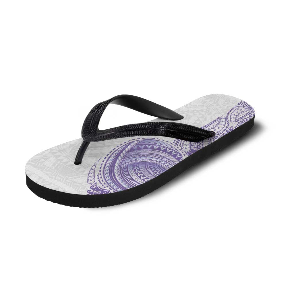 Traditional Polynesian Art Tattoos Flip Flops Purple Color - Polynesian Pride