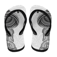 Traditional Polynesian Art Tattoos Flip Flops White Color - Polynesian Pride