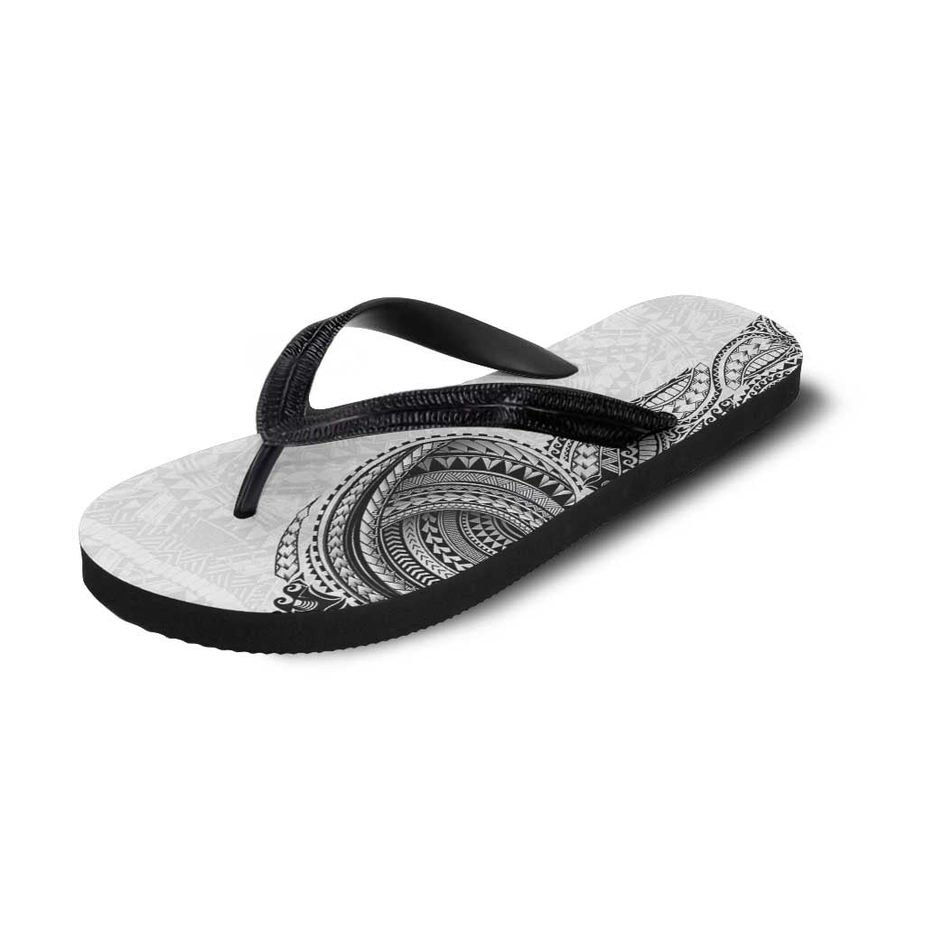 Traditional Polynesian Art Tattoos Flip Flops White Color - Polynesian Pride