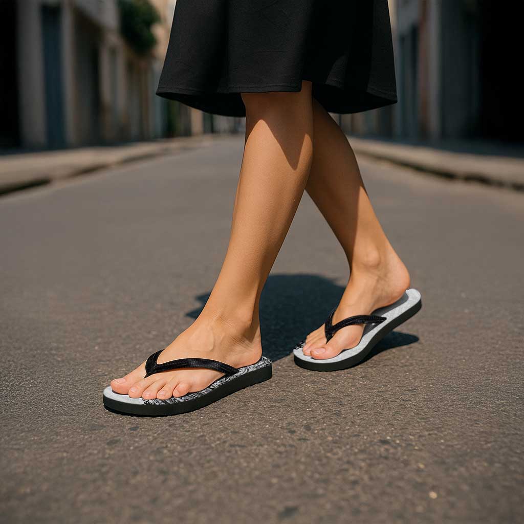 Traditional Polynesian Art Tattoos Flip Flops White Color - Polynesian Pride