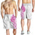 Traditional Polynesian Art Tattoos Shorts for Men Pink Color - Polynesian Pride