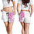 Traditional Polynesian Art Tattoos Shorts for Women Pink Color - Polynesian Pride