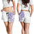 Traditional Polynesian Art Tattoos Shorts for Women Purple Color - Polynesian Pride