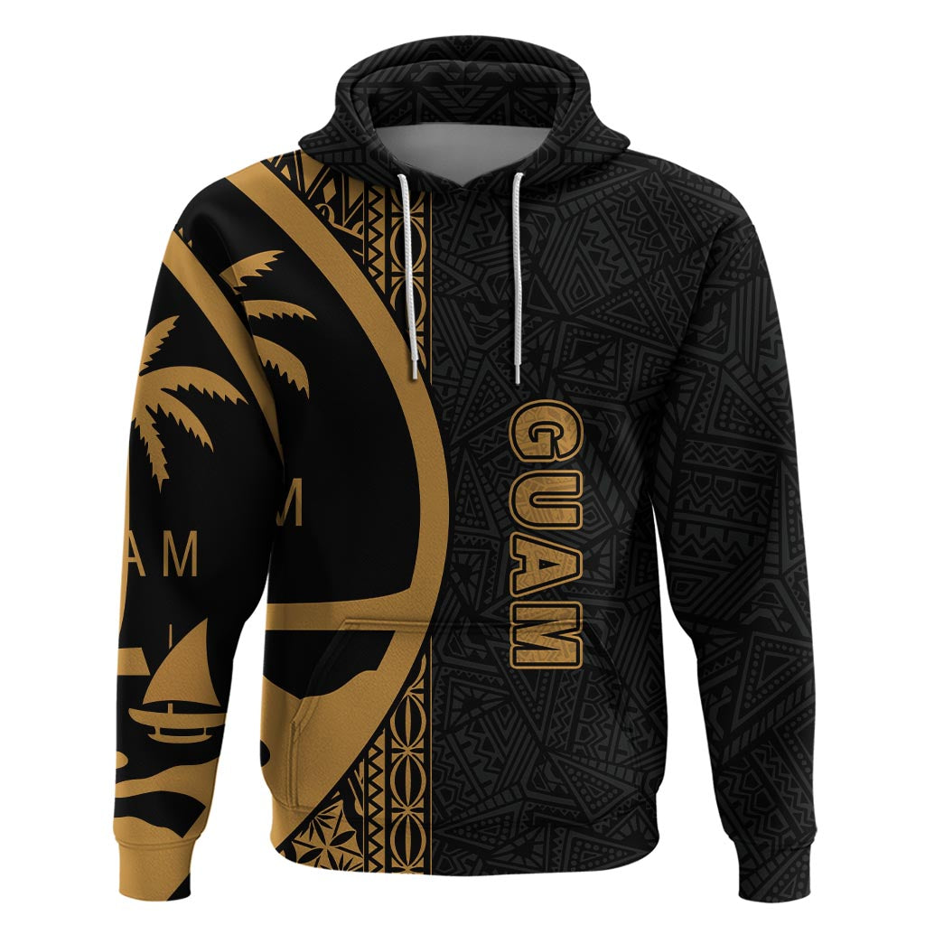 Guam Polynesian Zip up Hoodie Yellow Line