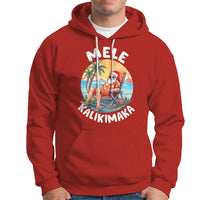 Mele Kalikimaka Tropical Hawaiian Christmas in Hawaii Sunbath Santa Hoodie TS02 Red - Polynesian Pride