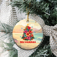 Hawaiian Christmas Ceramic Ornament Tropical Hawaii Hibiscus Xmas Tree Mele Kalikimaka TS02 - Polynesian Pride