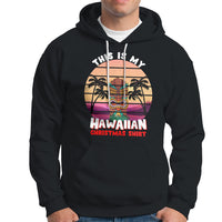 This Is My Hawaiian Christmas Shirt Retro Tropical Xmas Hawaii Tiki Hoodie TS02 Black - Polynesian Pride