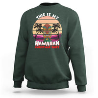 This Is My Hawaiian Christmas Shirt Retro Tropical Xmas Hawaii Tiki Sweatshirt TS02 Dark Forest Green - Polynesian Pride