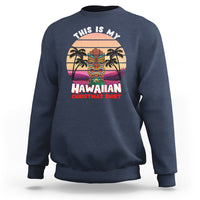 This Is My Hawaiian Christmas Shirt Retro Tropical Xmas Hawaii Tiki Sweatshirt TS02 Navy - Polynesian Pride