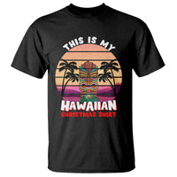 This Is My Hawaiian Christmas Shirt Retro Tropical Xmas Hawaii Tiki T Shirt TS02 Black - Polynesian Pride