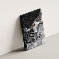 Personalized New Zealand Football Canvas Wall Art Kiwi Mascot with Silver Fern - Maori Tribal Tattoo Art