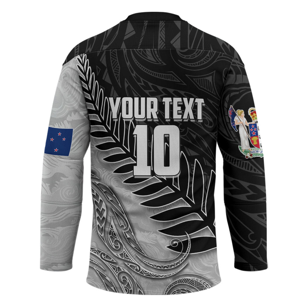 Personalized New Zealand Football Hockey Jersey Kiwi Mascot with Silver Fern - Maori Tribal Tattoo Art