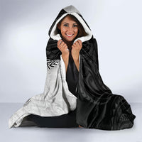 Personalized New Zealand Football Hooded Blanket Kiwi Mascot with Silver Fern - Maori Tribal Tattoo Art