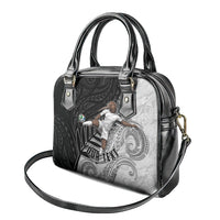 Personalized New Zealand Football Shoulder Handbag Kiwi Mascot with Silver Fern - Maori Tribal Tattoo Art
