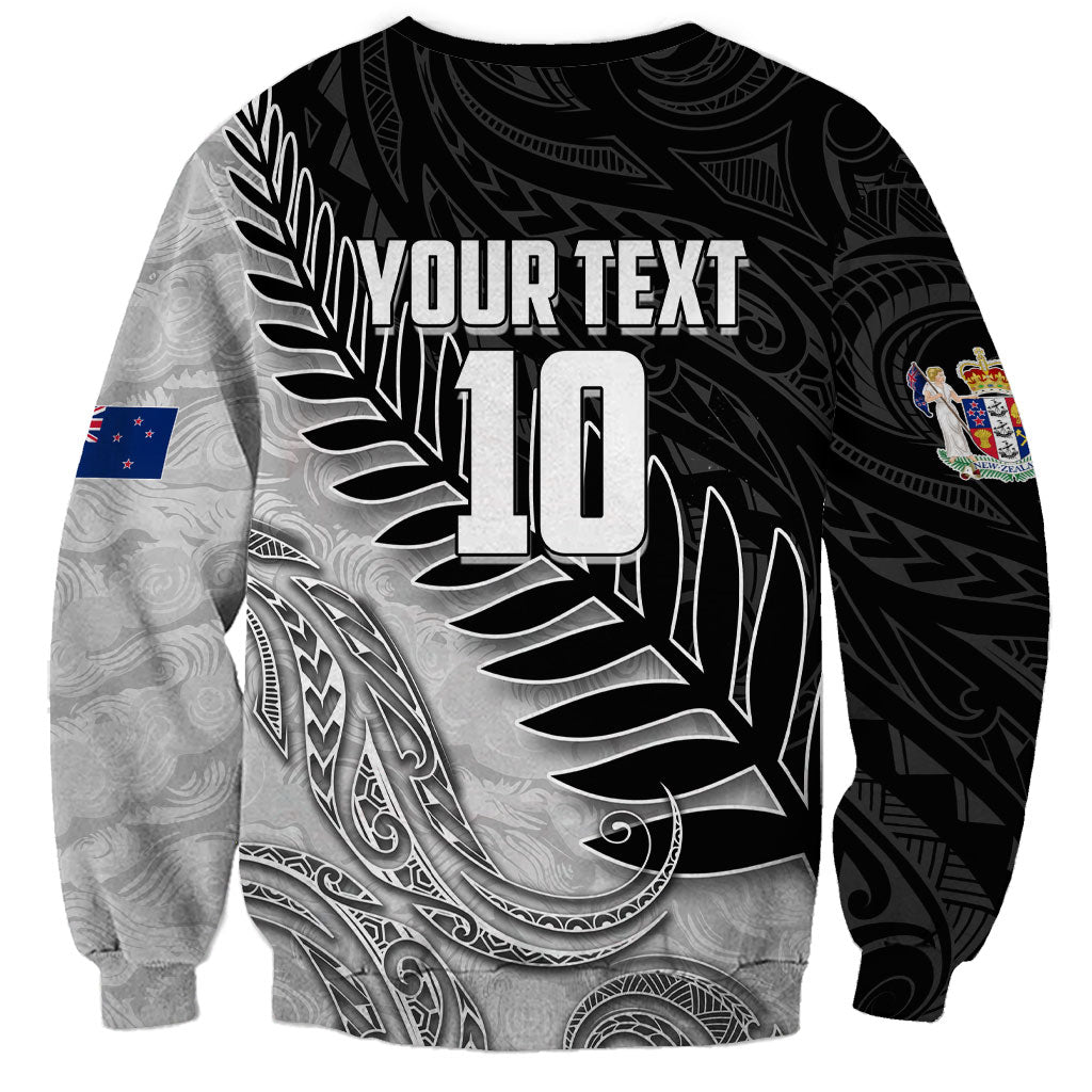 Personalized New Zealand Football Sweatshirt Kiwi Mascot with Silver Fern - Maori Tribal Tattoo Art