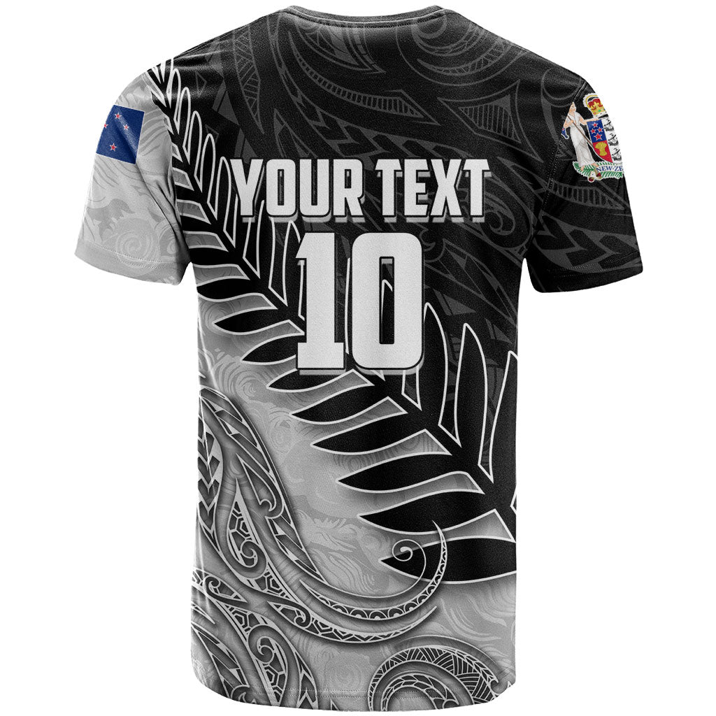 Personalized New Zealand Football T Shirt Kiwi Mascot with Silver Fern - Maori Tribal Tattoo Art