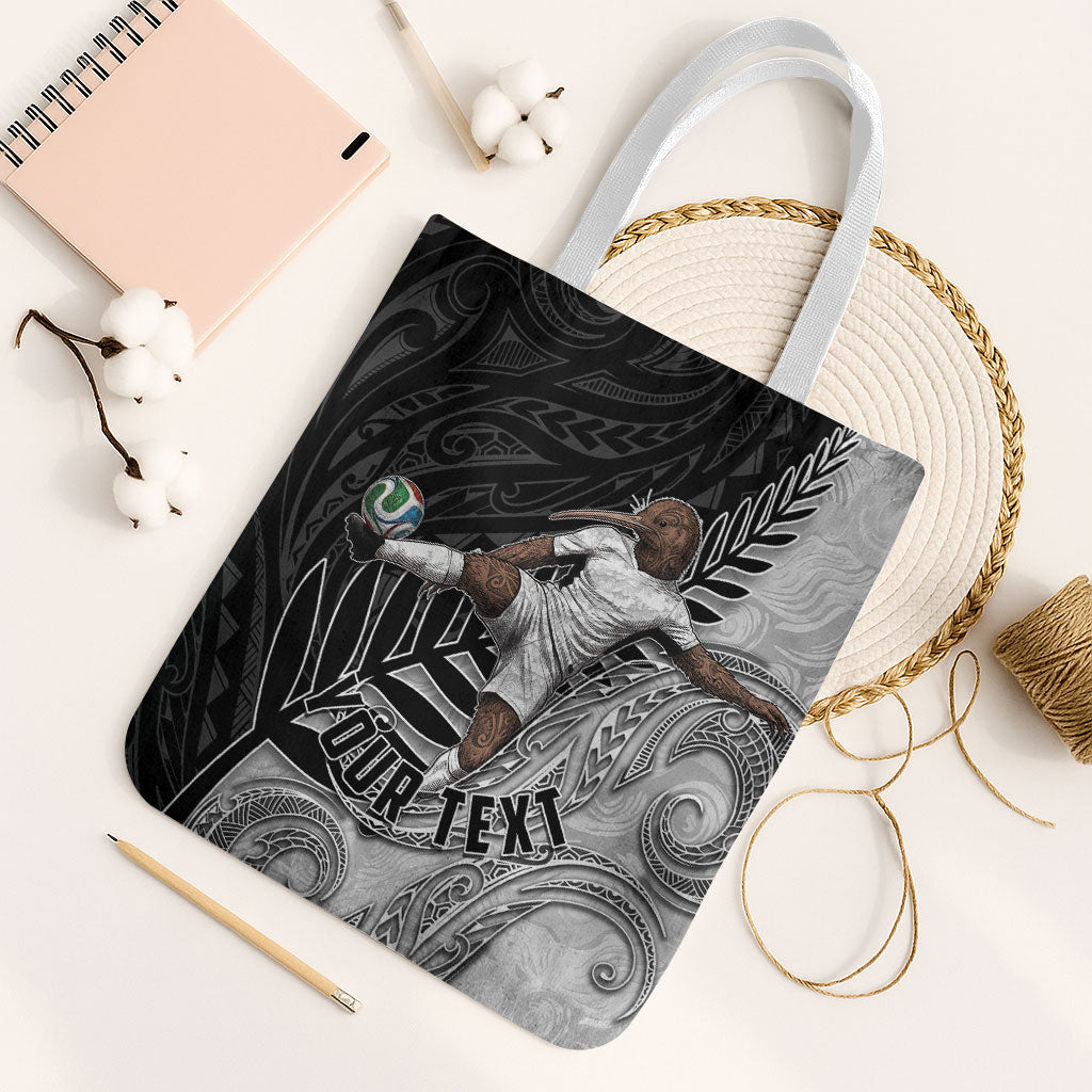 Personalized New Zealand Football Tote Bag Kiwi Mascot with Silver Fern - Maori Tribal Tattoo Art