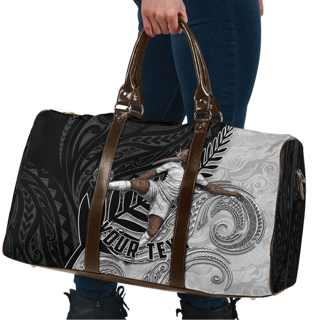 Personalized New Zealand Football Travel Bag Kiwi Mascot with Silver Fern - Maori Tribal Tattoo Art
