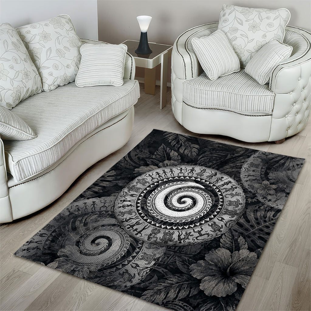 Hawaiian Piko Area Rug Cultural Anchor Connect Your Roots Ocean Waves