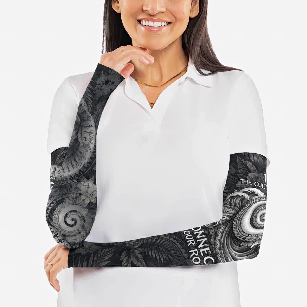 Hawaiian Piko Arm Sleeves Cultural Anchor Connect Your Roots Ocean Waves
