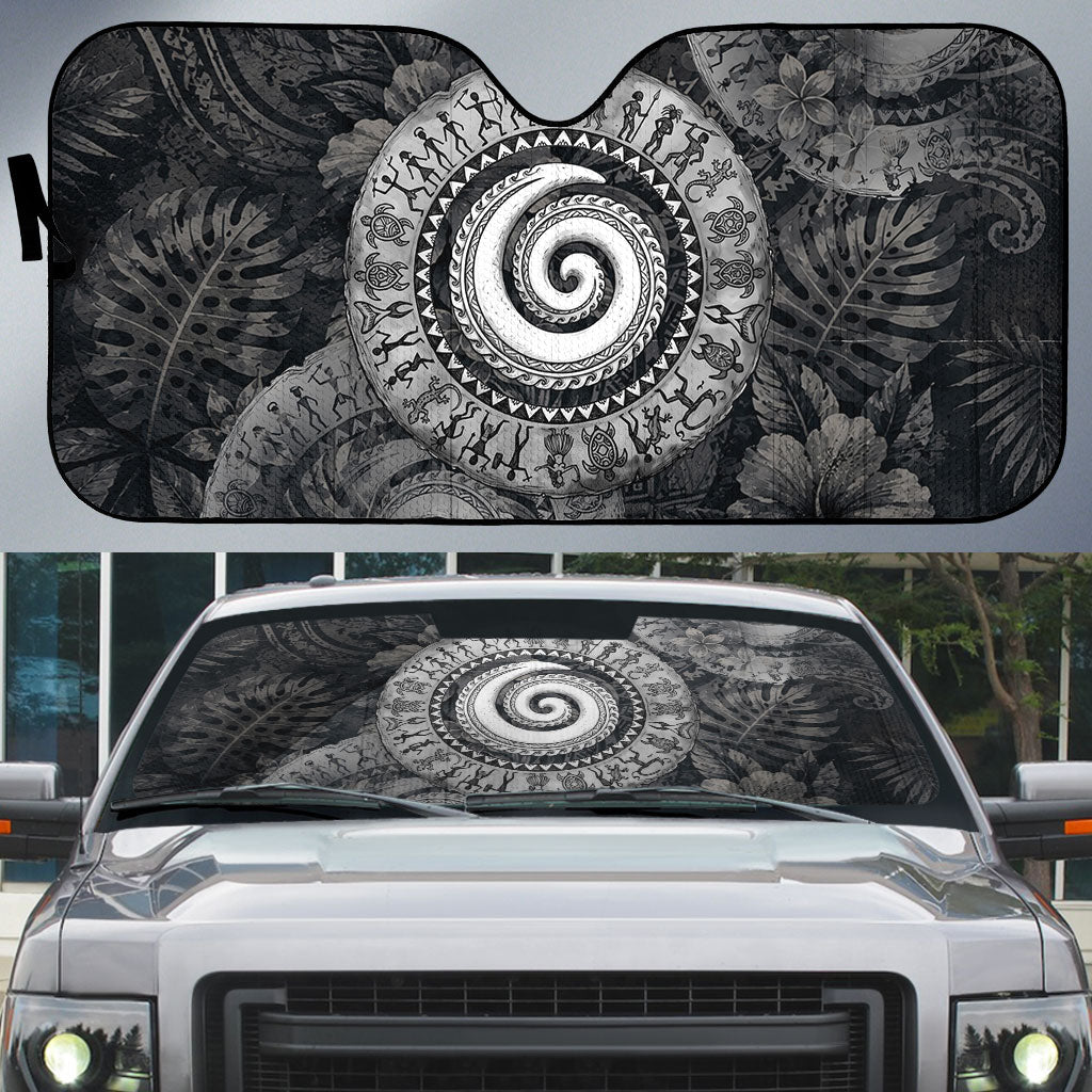 Hawaiian Piko Auto Sun Shade Cultural Anchor Connect Your Roots Ocean Waves
