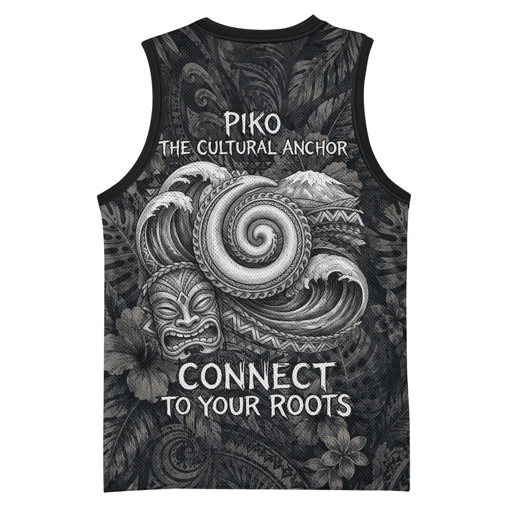 Hawaiian Piko Basketball Jersey Cultural Anchor Connect Your Roots Ocean Waves