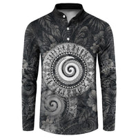 Hawaiian Piko Button Sweatshirt Cultural Anchor Connect Your Roots Ocean Waves
