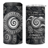 Hawaiian Piko 4 in 1 Can Cooler Tumbler Cultural Anchor Connect Your Roots Ocean Waves