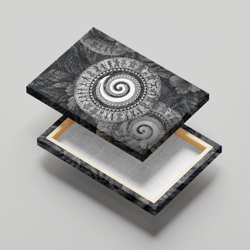 Hawaiian Piko Canvas Wall Art Cultural Anchor Connect Your Roots Ocean Waves