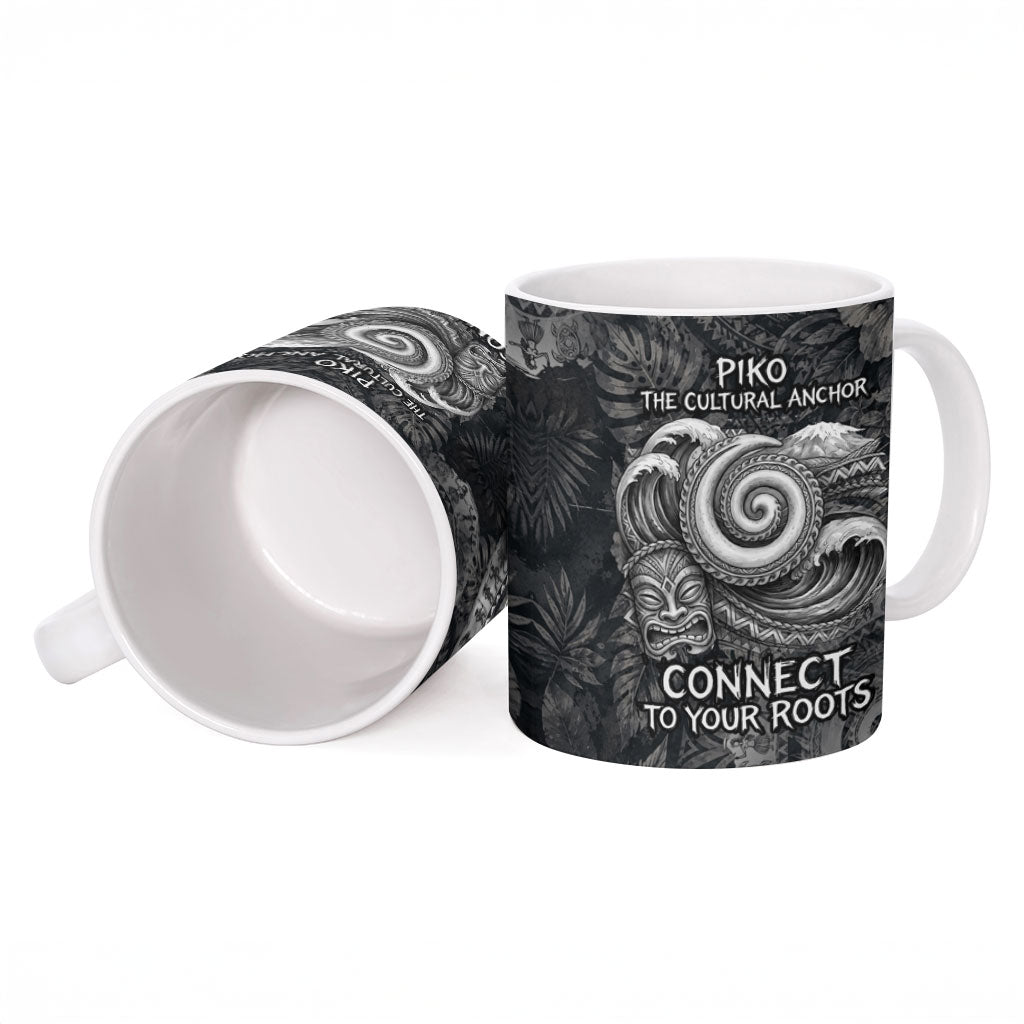 Hawaiian Piko Ceramic Mug Cultural Anchor Connect Your Roots Ocean Waves