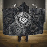 Hawaiian Piko Hooded Blanket Cultural Anchor Connect Your Roots Ocean Waves