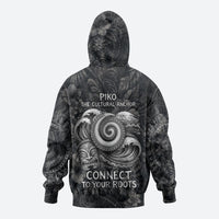 Hawaiian Piko Hoodie Cultural Anchor Connect Your Roots Ocean Waves