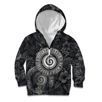 Hawaiian Piko Kid Hoodie Cultural Anchor Connect Your Roots Ocean Waves