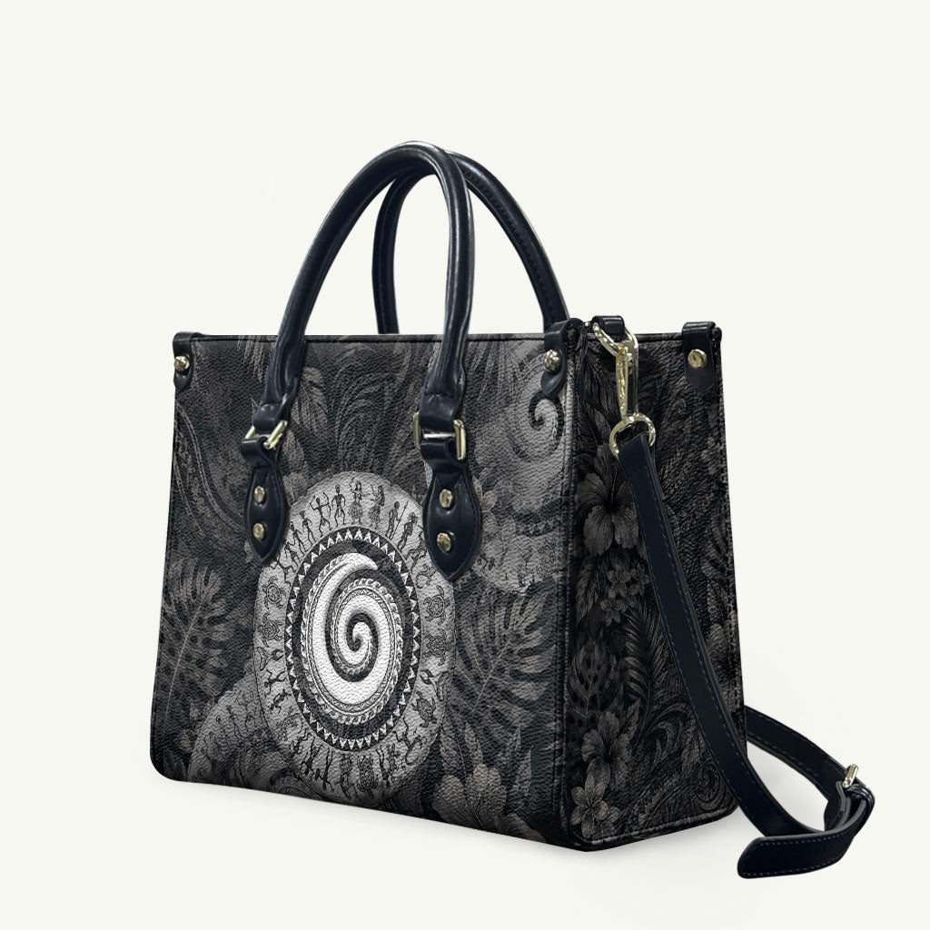 Hawaiian Piko Leather Bag Cultural Anchor Connect Your Roots Ocean Waves