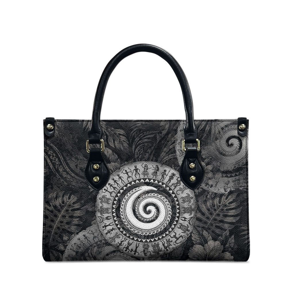 Hawaiian Piko Leather Bag Cultural Anchor Connect Your Roots Ocean Waves