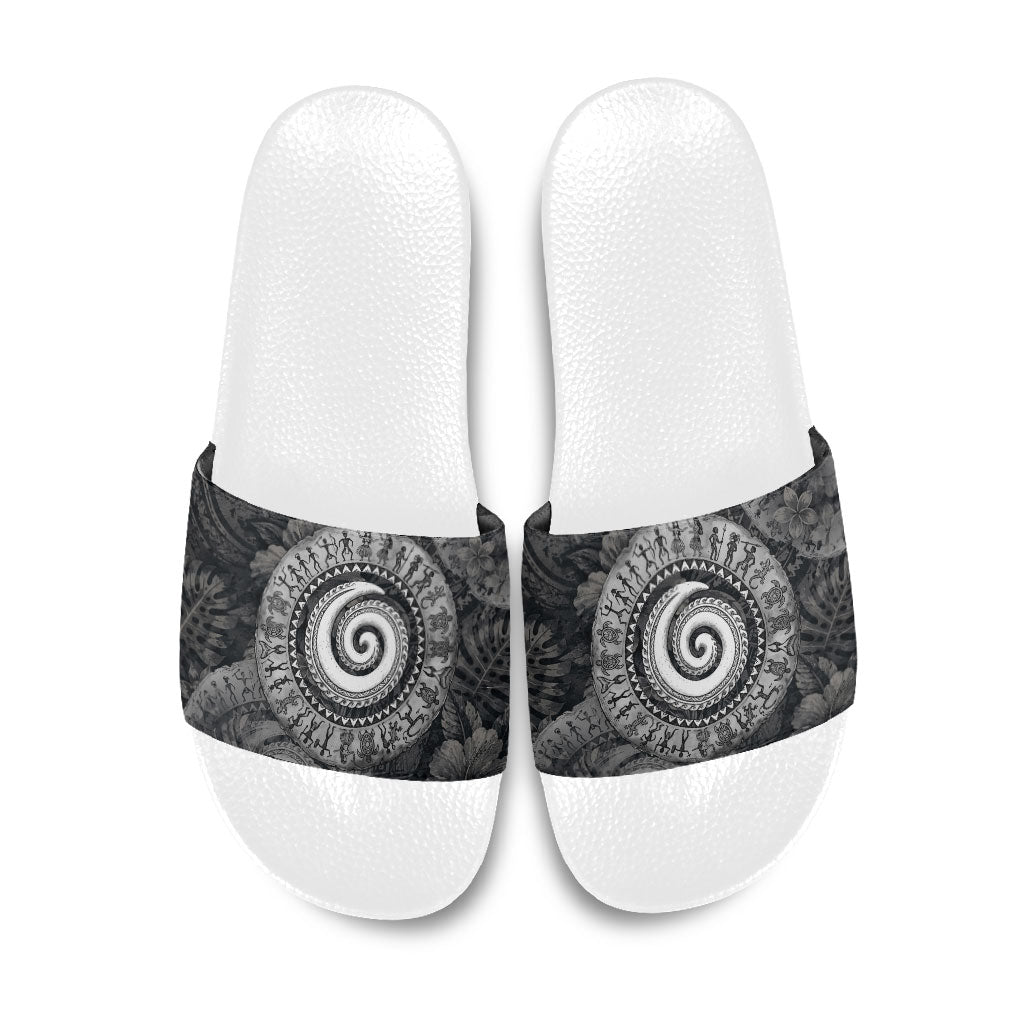 Hawaiian Piko Slide Sandals Cultural Anchor Connect Your Roots Ocean Waves