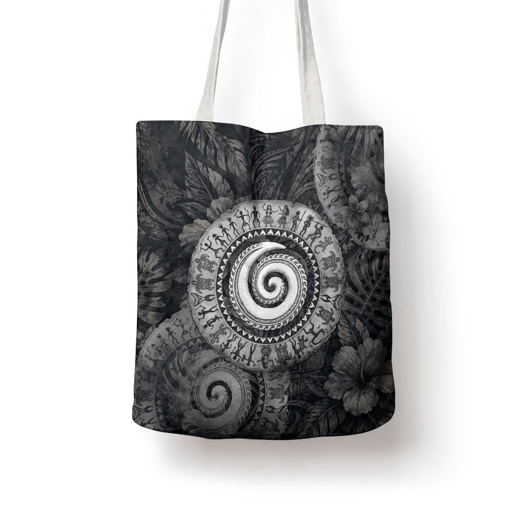 Hawaiian Piko Tote Bag Cultural Anchor Connect Your Roots Ocean Waves