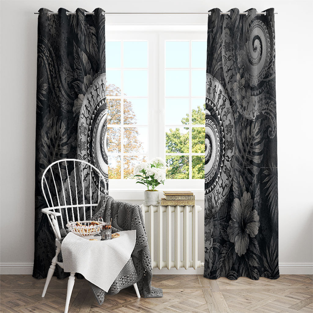 Hawaiian Piko Window Curtain Cultural Anchor Connect Your Roots Ocean Waves