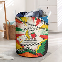Support Your Fruity Friends Love Wins Gay Pride Laundry Basket LGBTQ Retro 30s Cartoon Checkered