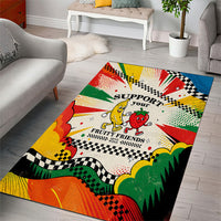 Support Your Fruity Friends Love Wins Gay Pride Area Rug LGBTQ Retro 30s Cartoon Checkered