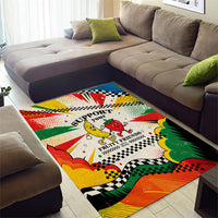 Support Your Fruity Friends Love Wins Gay Pride Area Rug LGBTQ Retro 30s Cartoon Checkered