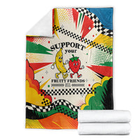 Support Your Fruity Friends Love Wins Gay Pride Blanket LGBTQ Retro 30s Cartoon Checkered