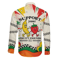 Support Your Fruity Friends Love Wins Gay Pride Family Matching Mermaid Dress and Hawaiian Shirt LGBTQ Retro 30s Cartoon Checkered