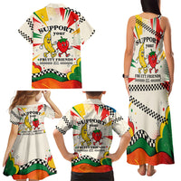 Support Your Fruity Friends Love Wins Gay Pride Family Matching Tank Maxi Dress and Hawaiian Shirt LGBTQ Retro 30s Cartoon Checkered