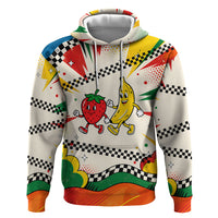 Support Your Fruity Friends Love Wins Gay Pride Hoodie LGBTQ Retro 30s Cartoon Checkered